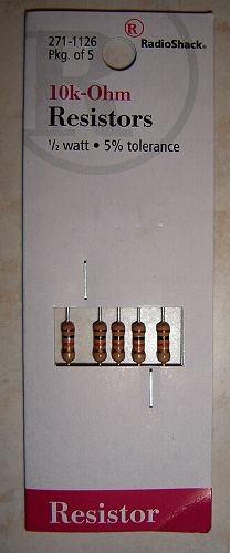 10K Radio Shack Resistors for HDR